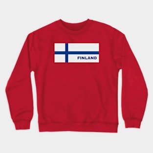 Finland in Finnish Flag Crewneck Sweatshirt